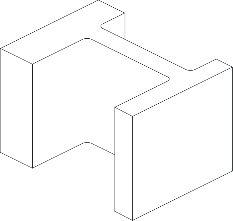 I-section column rebuilt as a solid