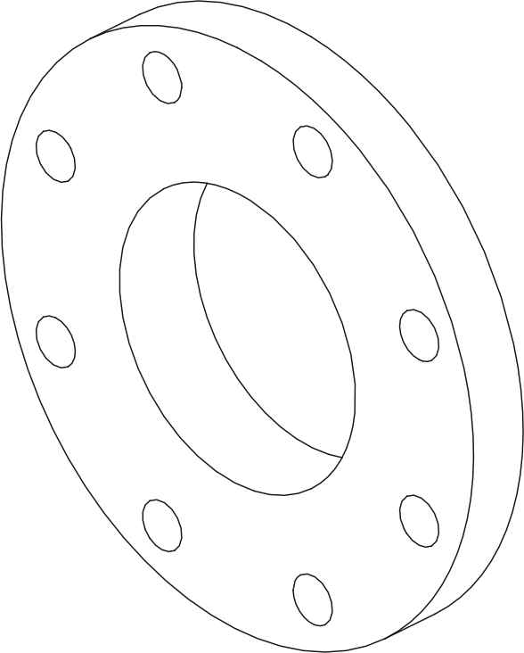 Flange rebuilt as a solid