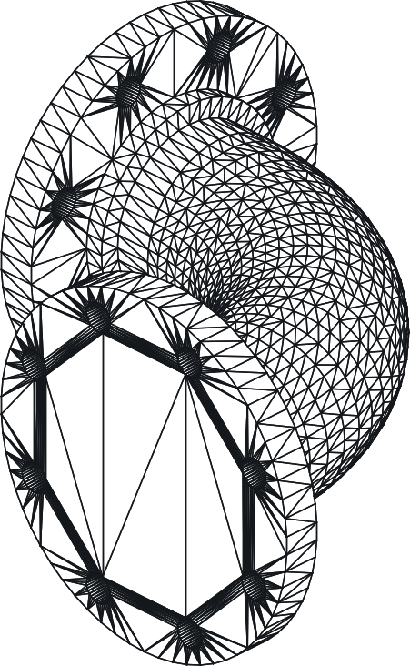 Flanged elbow spool as a mesh